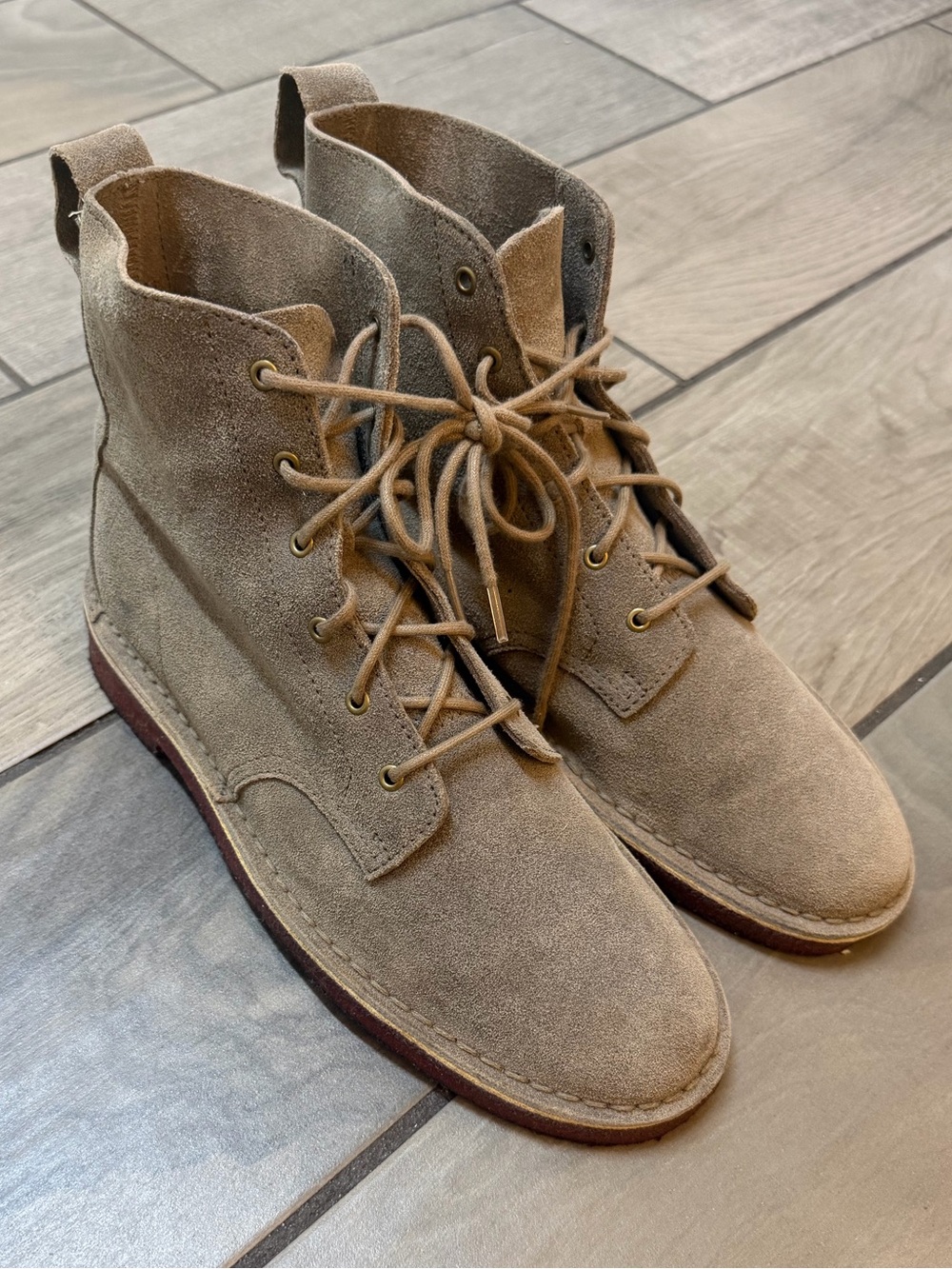 Clarks Originals Desert Mali Suede Boots Tan Brown Crepe Sole